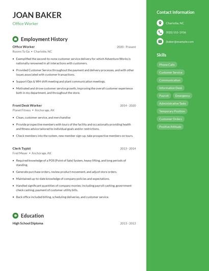 Resume example 4