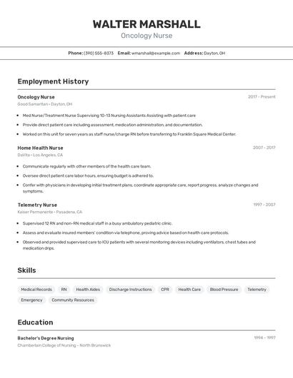 Resume example 2