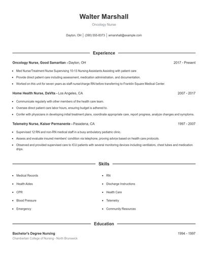Resume example 1