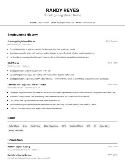 Resume example 2