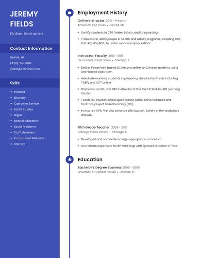 Resume example 5