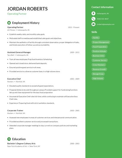 Resume example 5