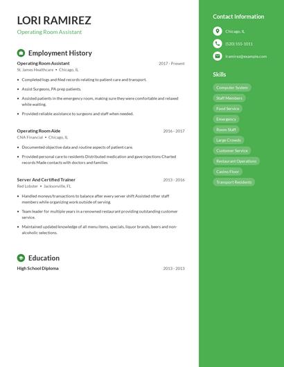 Resume example 5