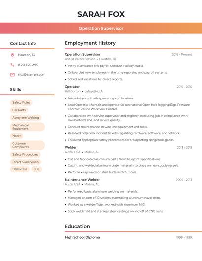 Resume example 3