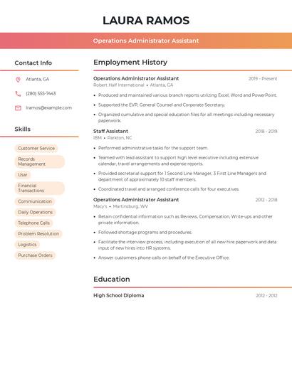 Resume example 3