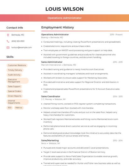 Resume example 3