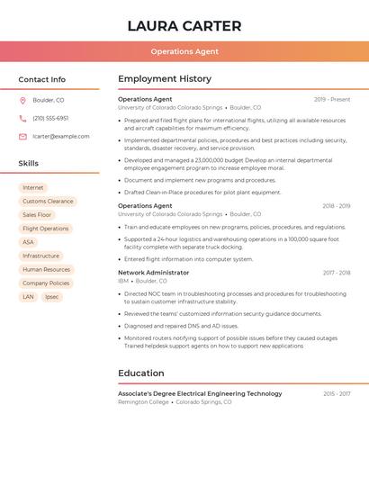 Resume example 3