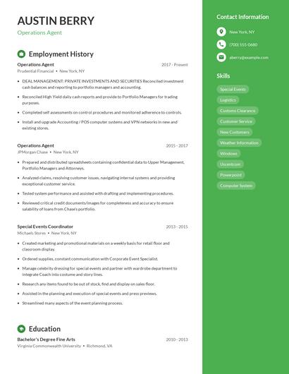 Resume example 5