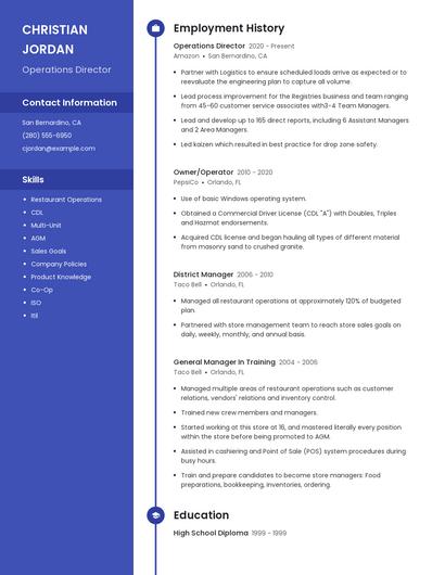 Resume example 4