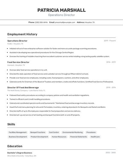 Resume example 2