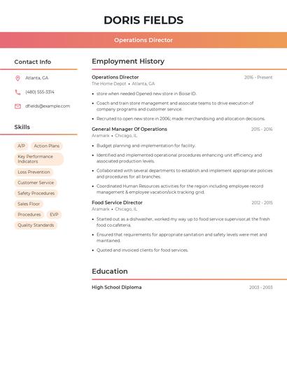 Resume example 3