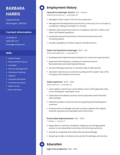 Resume example 4