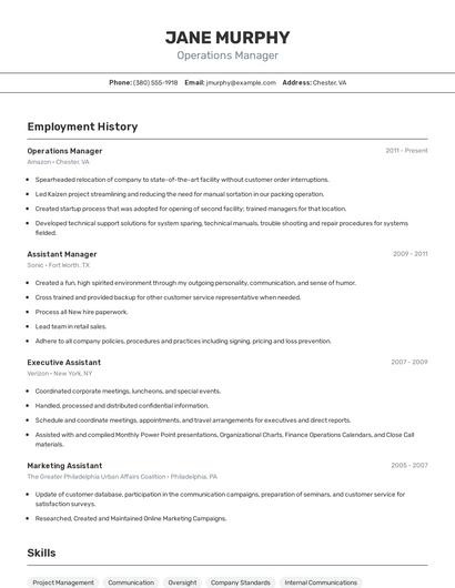Resume example 2