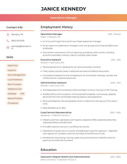Resume example 3