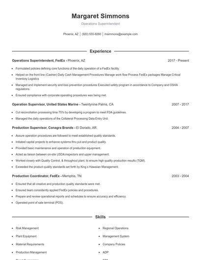Resume example 1