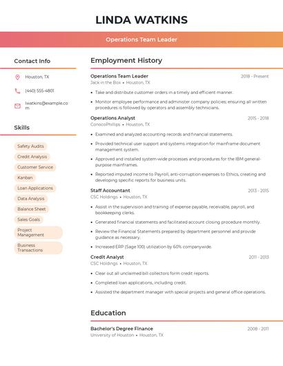 Resume example 3
