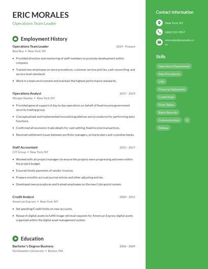 Resume example 4