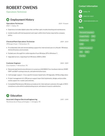 Resume example 5