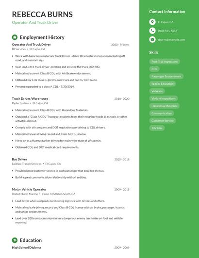 Resume example 4