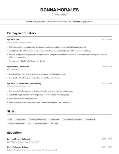 Resume example 2
