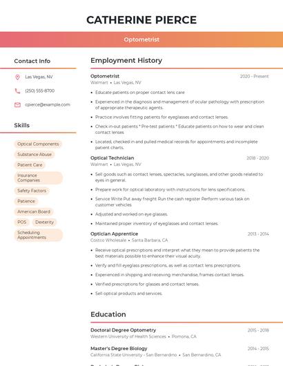 Resume example 3