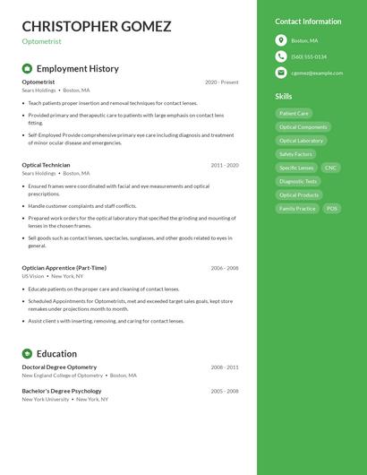 Resume example 5