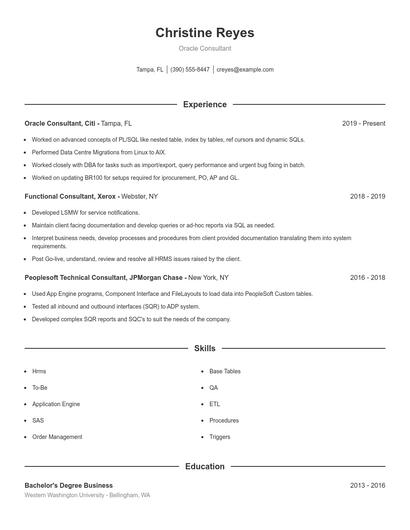 Resume example 1