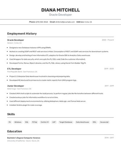 Resume example 2