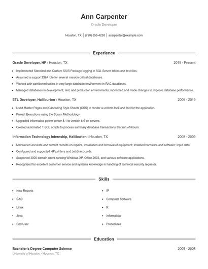 Resume example 1