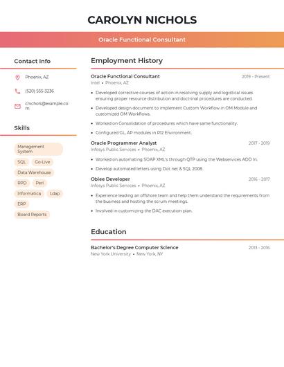 Resume example 3