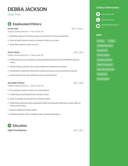 Resume example 4