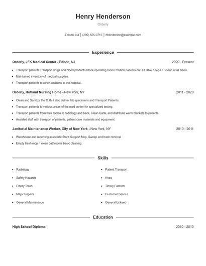 Resume example 1