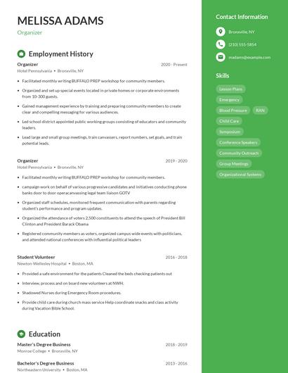 Resume example 5