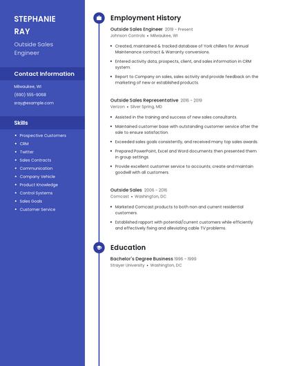 Outside Sales Engineer Resume