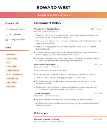 Resume example 3
