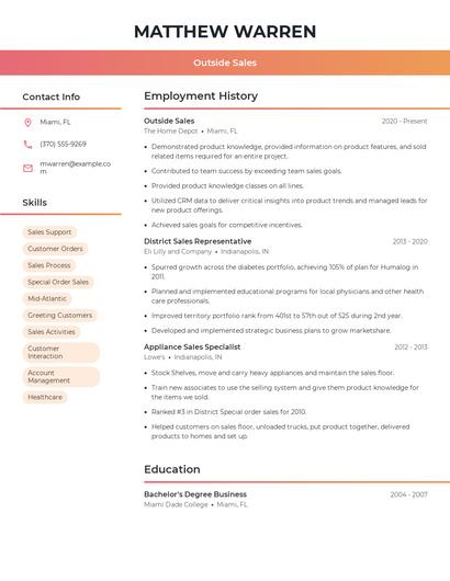 Resume example 3