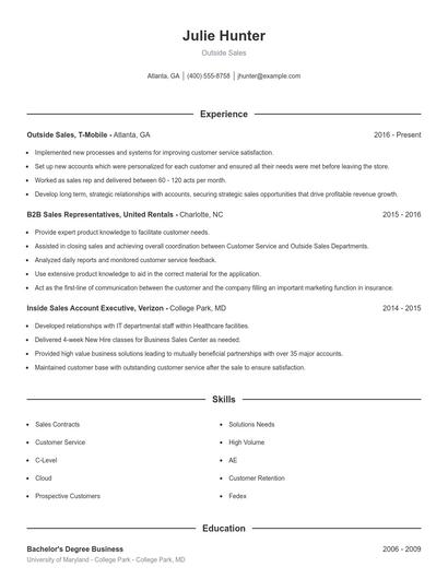 Resume example 1
