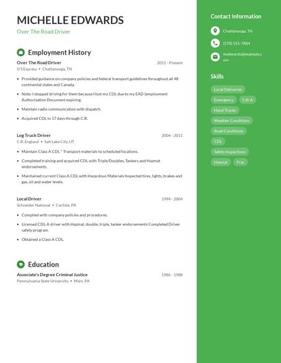 Resume example 4