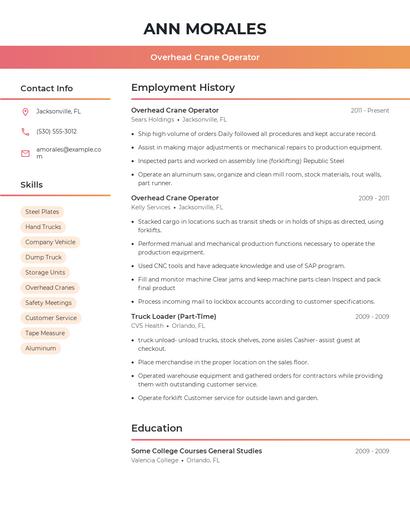 Resume example 3