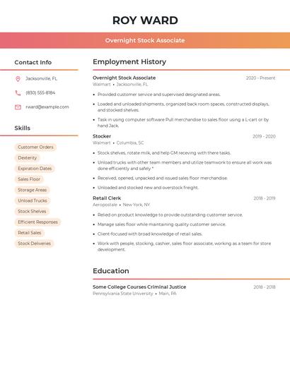 Resume example 3