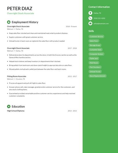 Resume example 4