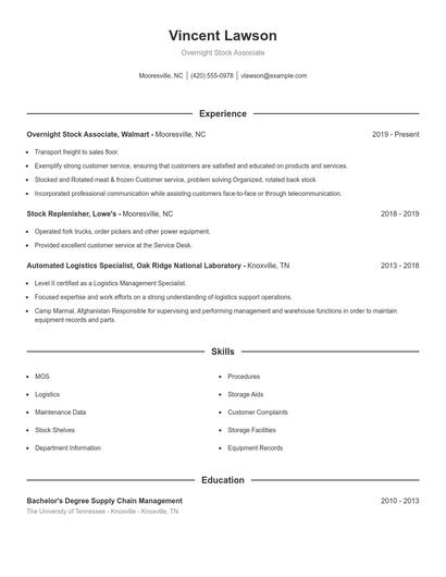 Resume example 1