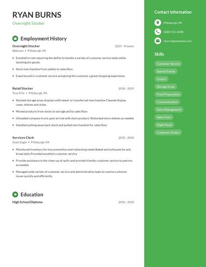 Resume example 4