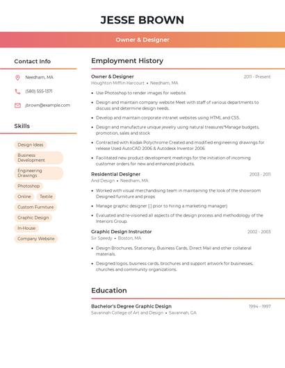 Resume example 3