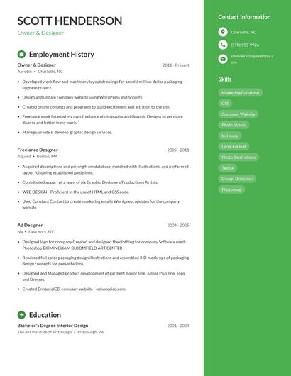 Resume example 5