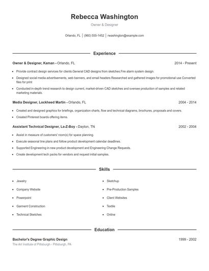 Resume example 1