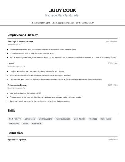 Resume example 2