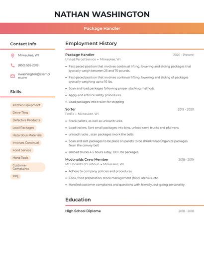 Resume example 3