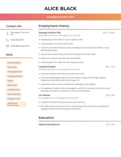 Resume example 3