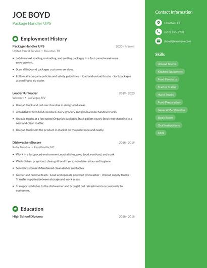 Resume example 5
